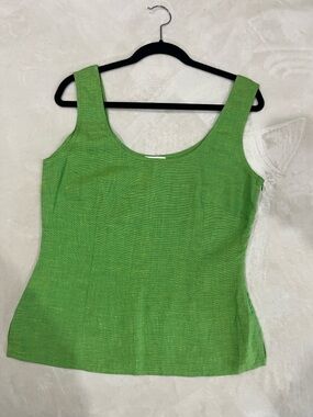 Escada Bright Green Scoop-Neck Tank Top